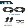 Black rubber fluid hoses windshield washer nozzles and gaskets for toyota sienna 2000-2011 car detailing