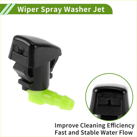 Black plastic windshield washer nozzle with bright green connector for toyota 4wd ute offroad models 2000-2023