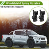 Black plastic windshield washer nozzles and hose connector for toyota 4wd ute offroad 2007-2013 shown above silver pickup truck