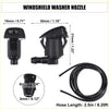 Black plastic windshield washer nozzle with integrated hose for toyota sienna 2011-2023 automotive use