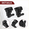 Black plastic windshield washer nozzles for toyota tacoma 2016-2023 with sleek angular design and mounting brackets
