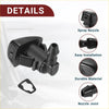 Black plastic windshield washer nozzle with spray tip and bracket for toyota tacoma shown from back side