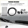 Black plastic windshield washer nozzle with integrated spray head and threaded connection for Toyota Sienna 2011-2023