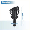 Black plastic windshield washer nozzles with tapered tips and clips for toyota 4wd ute offroad use