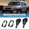 Black plastic windshield washer nozzles with mounting brackets for toyota fj cruiser 4wd offroad ute