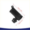 Black plastic windshield washer pump motor nozzle with threaded connections and clear cap for toyota 4runner and suzuki