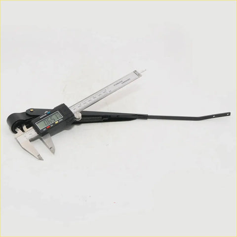 Black digital caliper with stainless steel scale and screen measuring windshield wiper arm for toyota hilux 1979-83