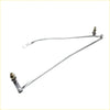 Silver metal windshield wiper link arm with adjustable mounting hardware for toyota hilux 1978-1983 back side view