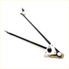 Black metal windshield wiper linkage with white plastic joints and brass base for nissan navara d21 1985-1997