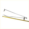 Silver metal windshield wiper linkage arms with adjustable ends and mounting hardware for toyota hilux 1978-1983