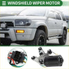 Black and silver cylindrical windshield wiper motor with mounting brackets and wiring for toyota 4runner 1989-2002
