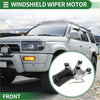 Black and silver windshield wiper motor with cylindrical housing and connectors for Toyota 4Runner 1989-2002 shown from back side