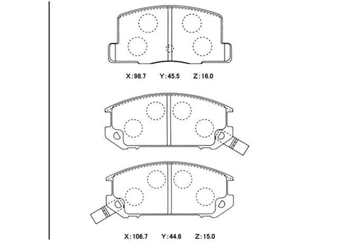Winmax W3 Circuit Rear Brake Pad Set WMP129-W3