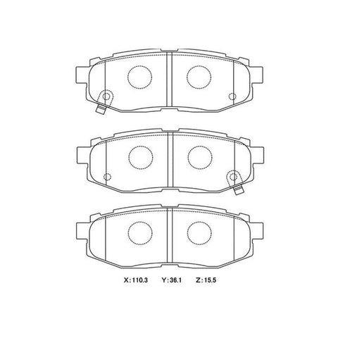 Winmax W5 Race Rear Brake Pad Set WMP849-W5