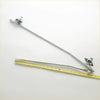 Silver metal wiper linkage arm with adjustable mounting brackets for Mazda B-Series B2200 B2600 1986-1993 back side