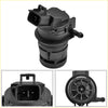 Black plastic wiper windscreen washer pump motor with rectangular connector and hose outlet suitable for toyota hilux kun16