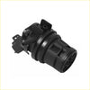 Black plastic wiper windscreen washer pump motor with cylindrical body and ribbed housing for toyota hilux kun16