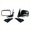 Black plastic side-view mirrors with led turn signals and mounting brackets for toyota hilux mk5 d4d 2001-2005
