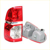 X2 tail rear lights for Toyota Hilux 2005-2014 showing red and clear plastic lenses with chrome trim back side view