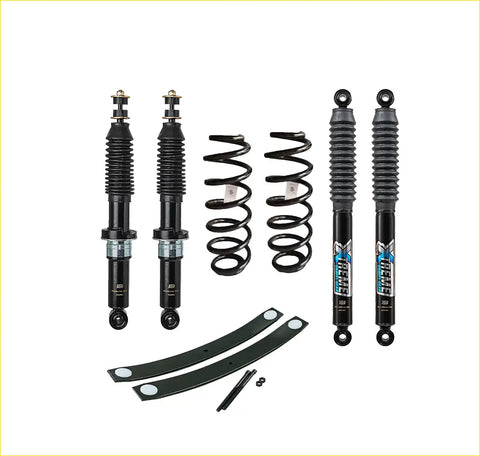 Black easex shock absorbers and coil springs for xgg mountain series 40-50mm lift kit mitsubishi triton l200 mv next