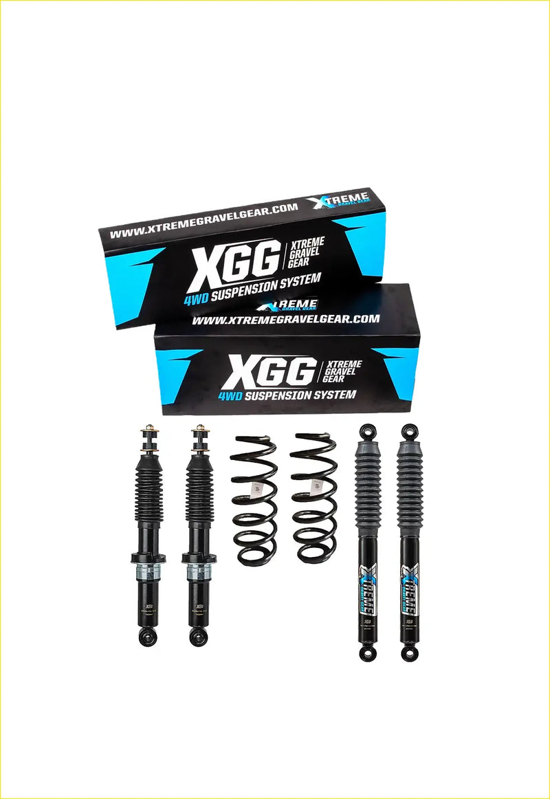 Black xgg 4wd suspension system components with coiled springs and shock absorbers for gwm cannon leveling kit