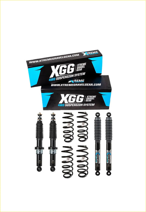 Black xgg 4wd suspension system with shock absorbers and coil springs for gwm cannon poer 2020 on mountain series lift kit