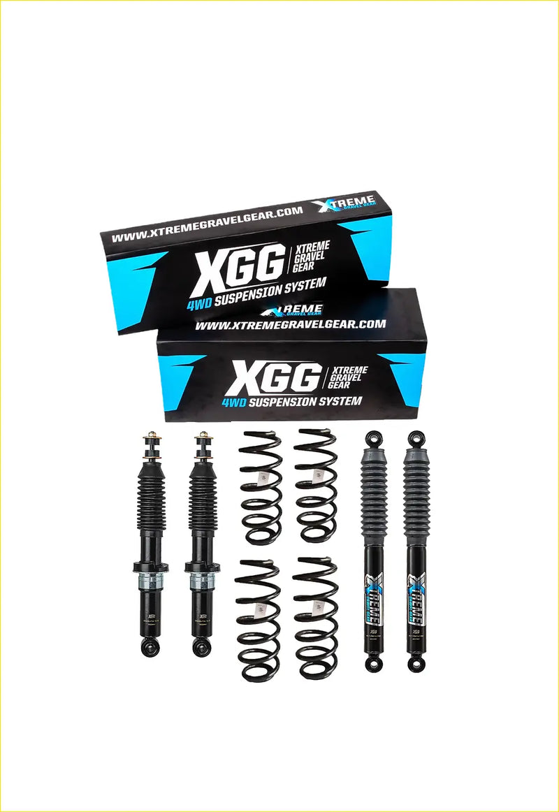 Black xgg 4wd suspension system with shock absorbers and coil springs for gwm cannon poer 2020 on mountain series lift kit